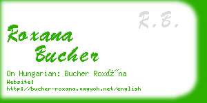 roxana bucher business card